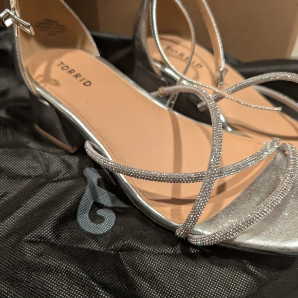 Torrid Silver Strappy Sandals - Picture 3 of 5